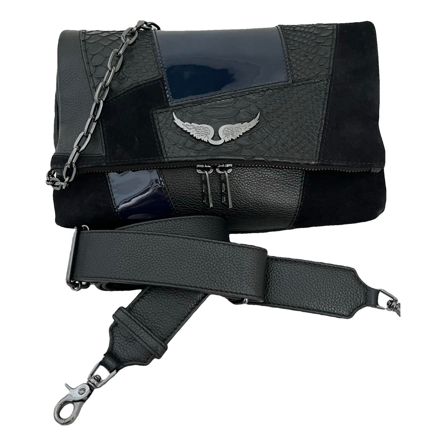 Rock leather crossbody bag