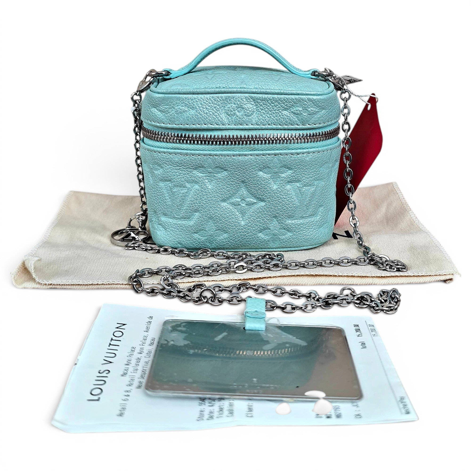 Vanity leather handbag