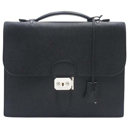 H leather handbag