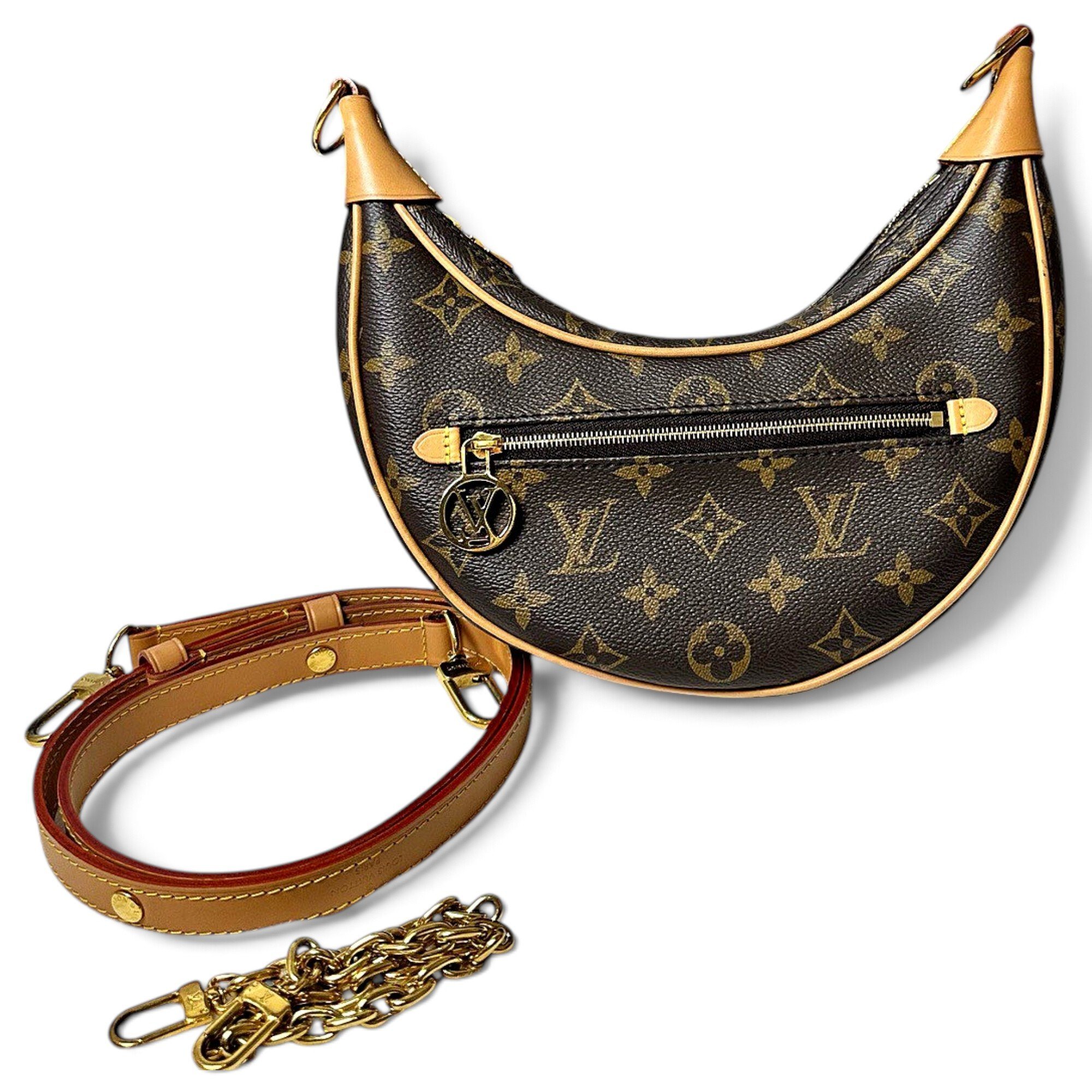 Loop leather handbag