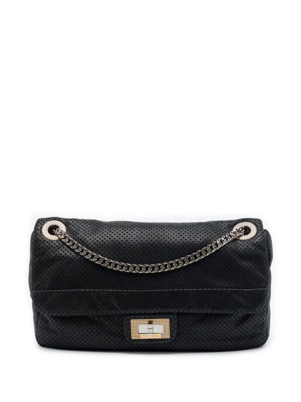 2006-2008 Medium Perforated Calfskin Reissue 2.55 Drill Flap shoulder bag