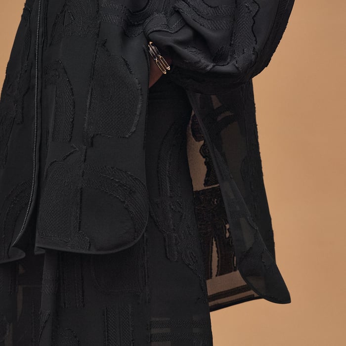Noir "En Desordre Fils Coupes" Wide Shirt