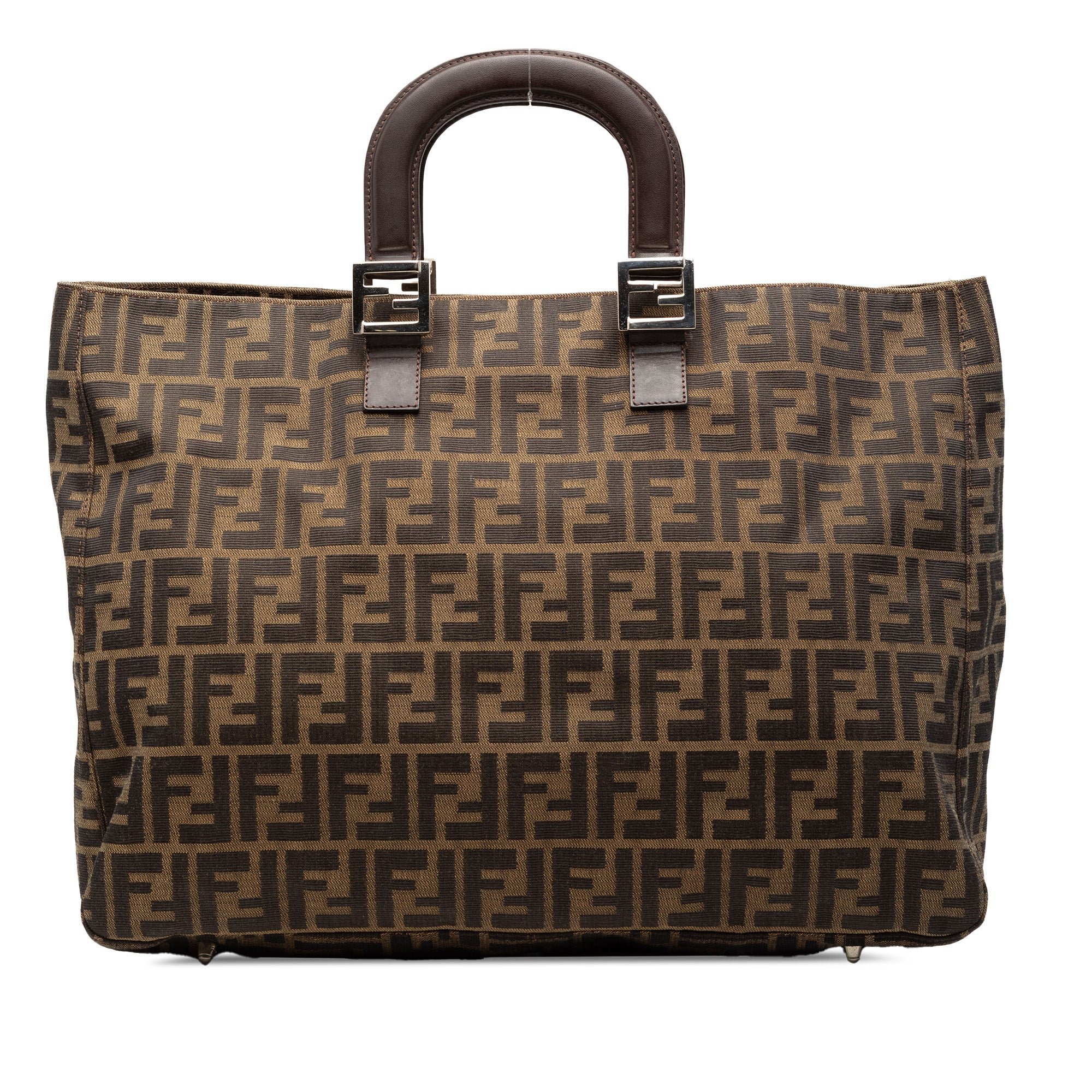 Pocket leather handbag
