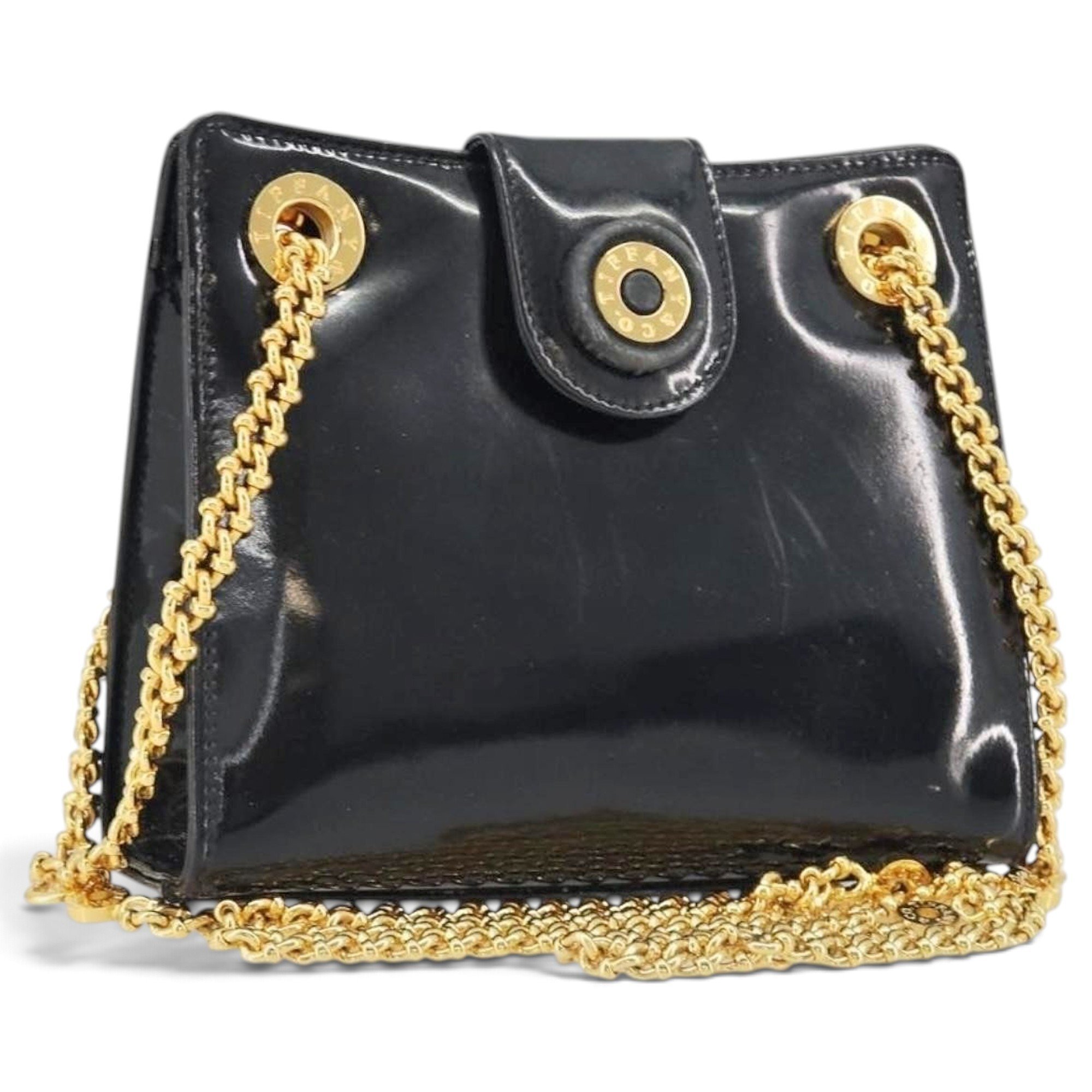 Patent leather handbag