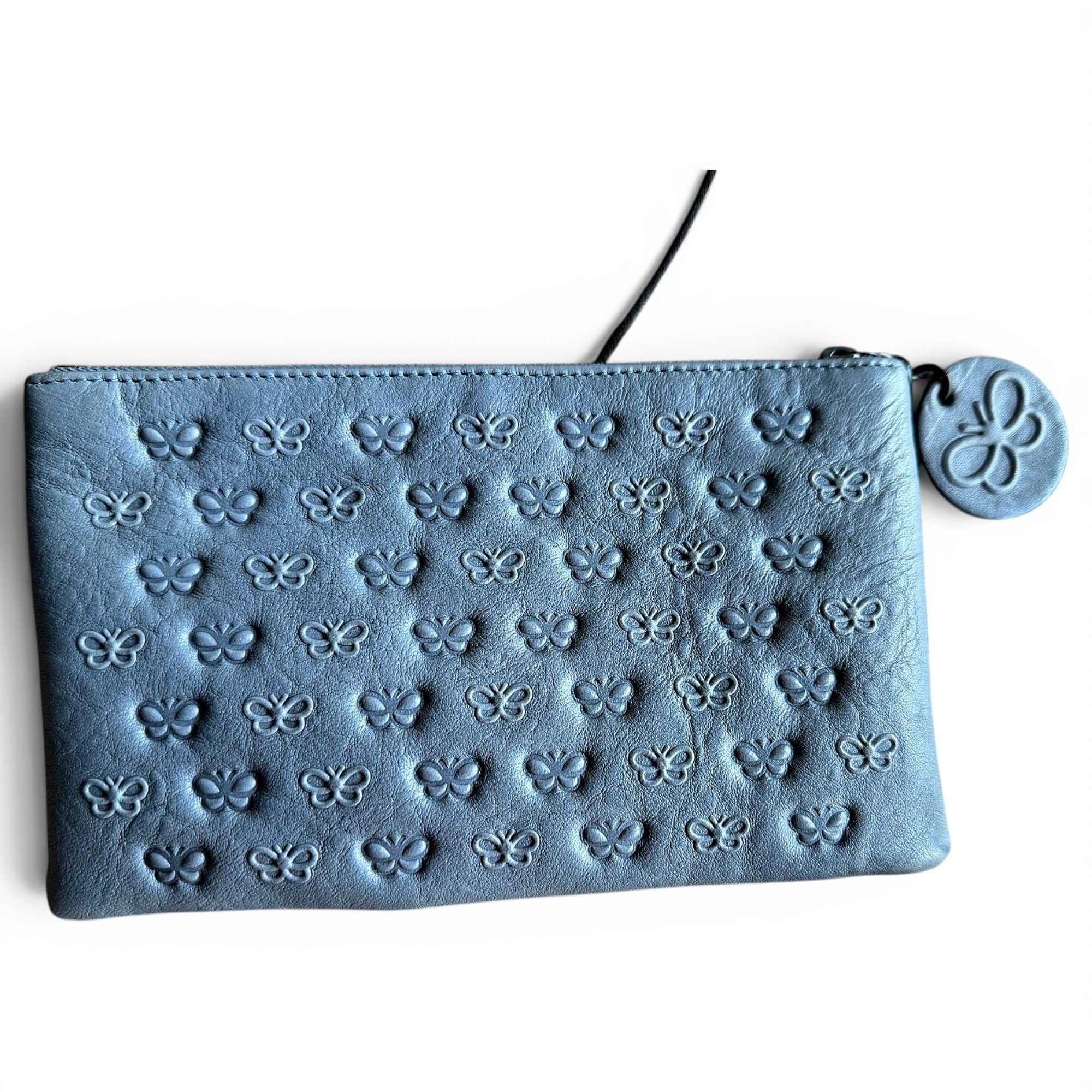 Pouch leather clutch bag