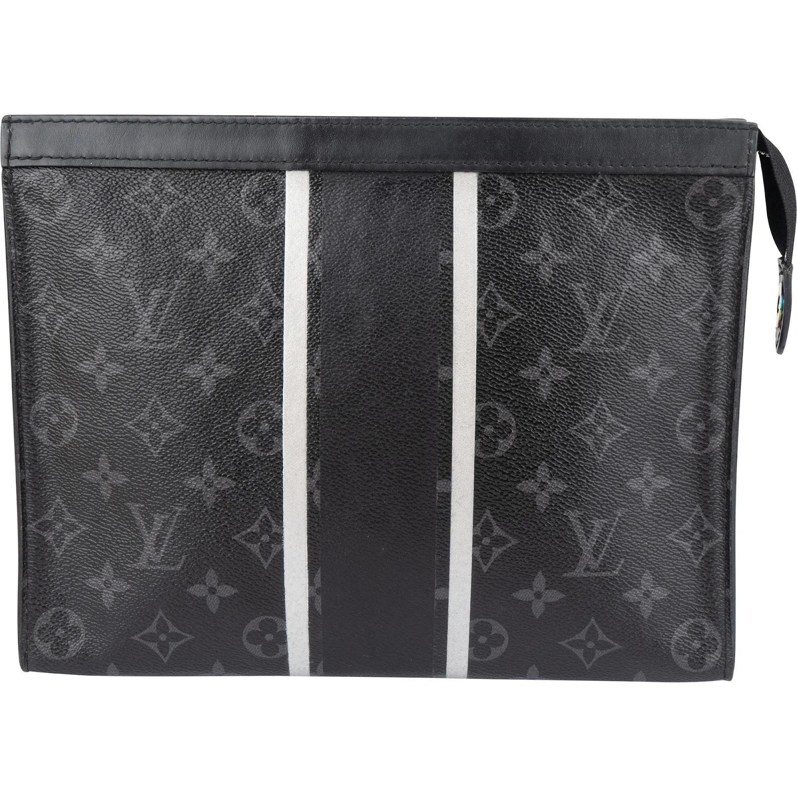 Leather clutch bag