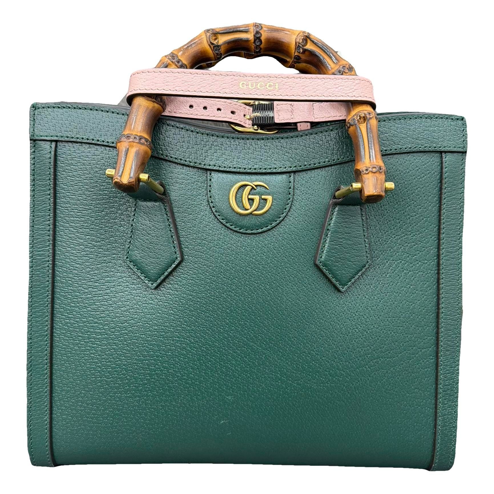 Diana Bamboo leather handbag