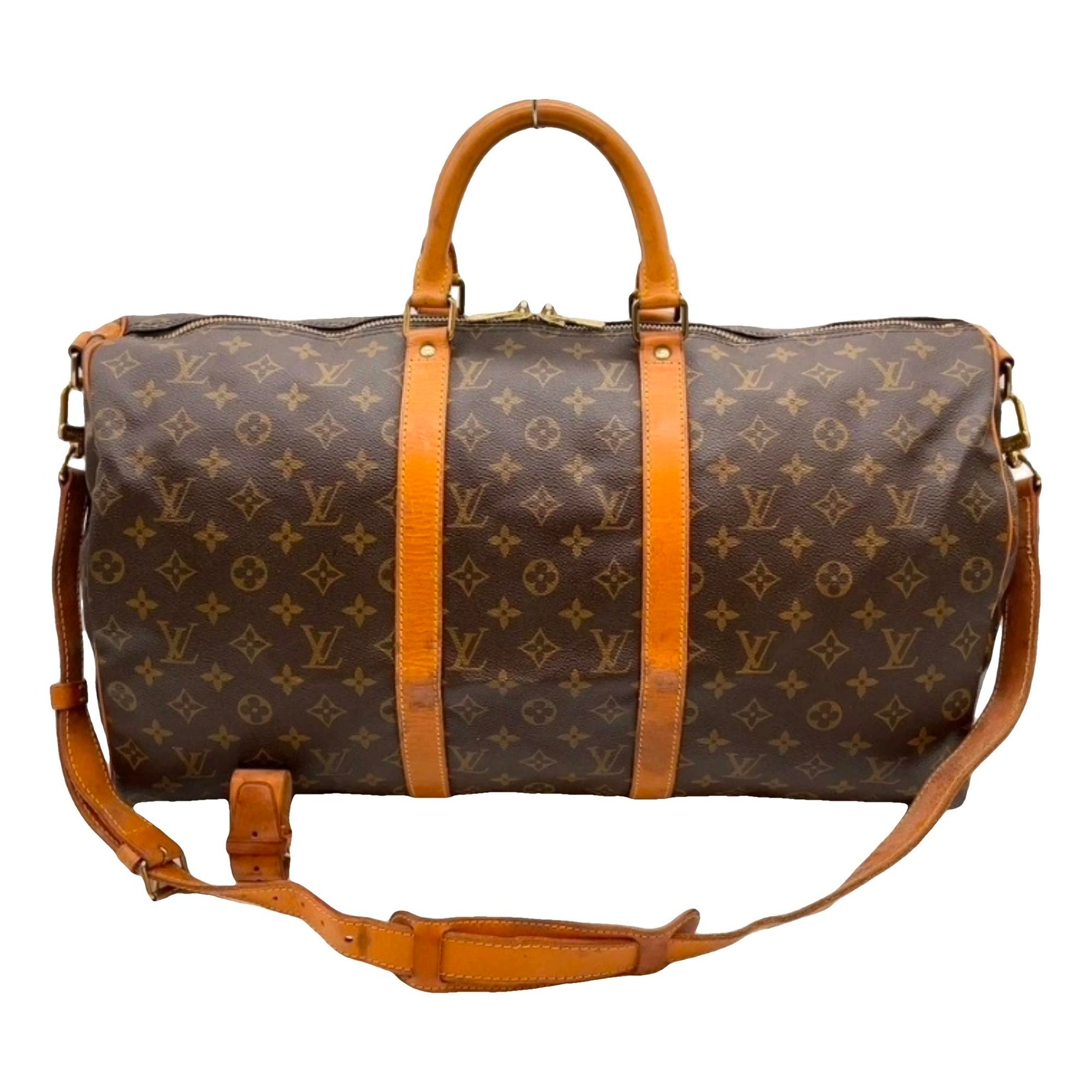 Keepall leather travel bag