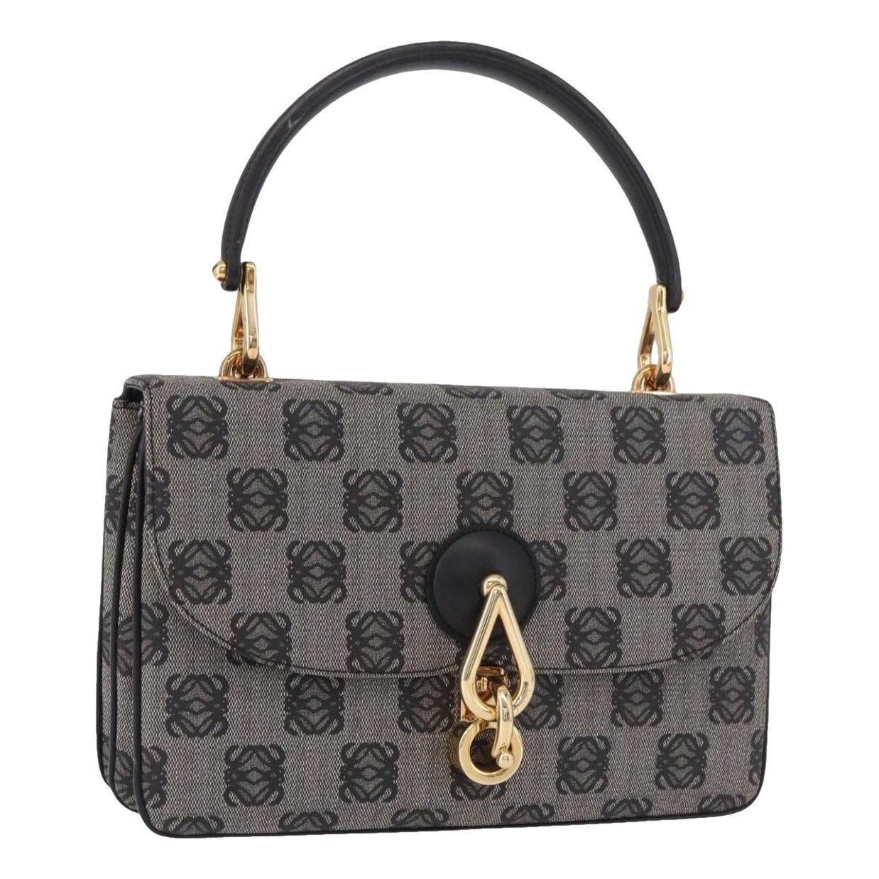 Anagram patent leather handbag