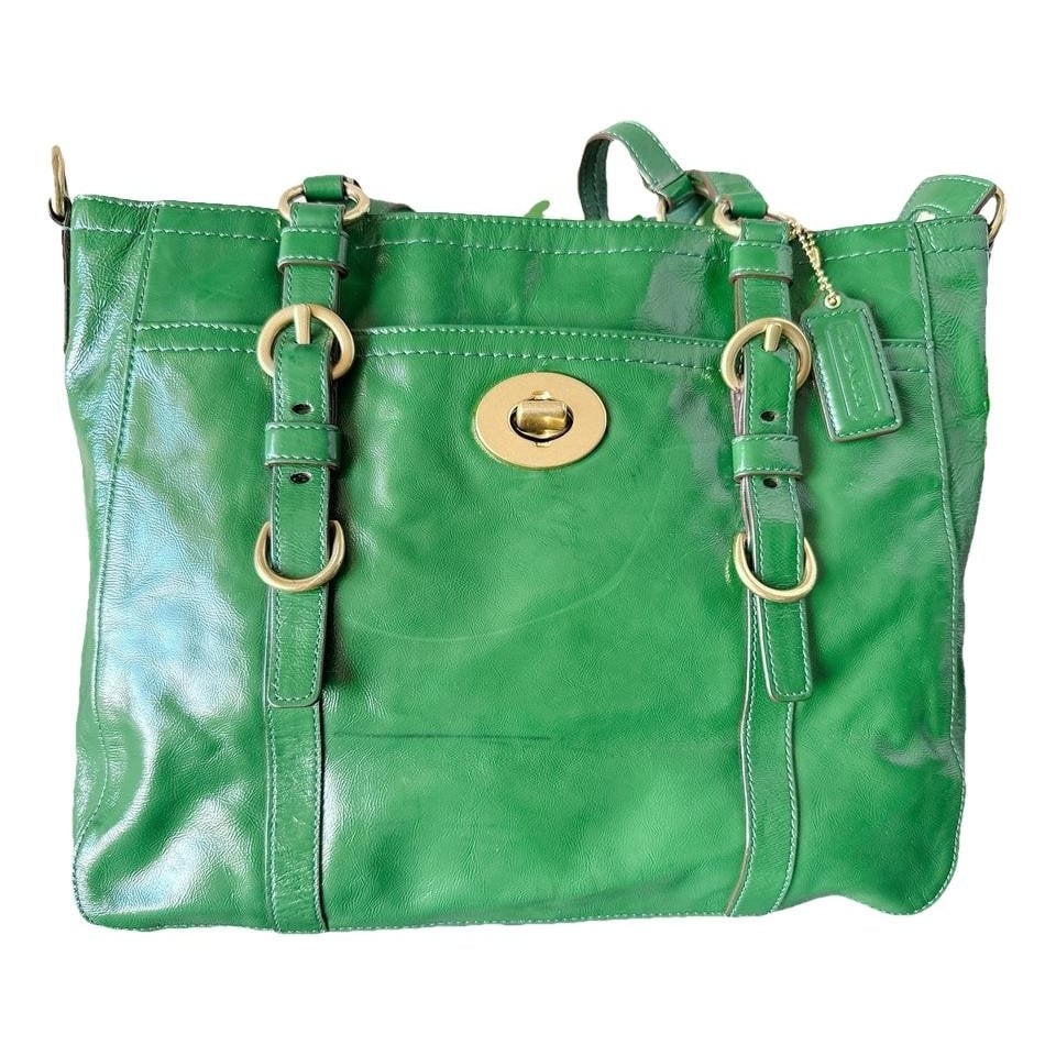Crossgrain Taxi Tote patent leather tote