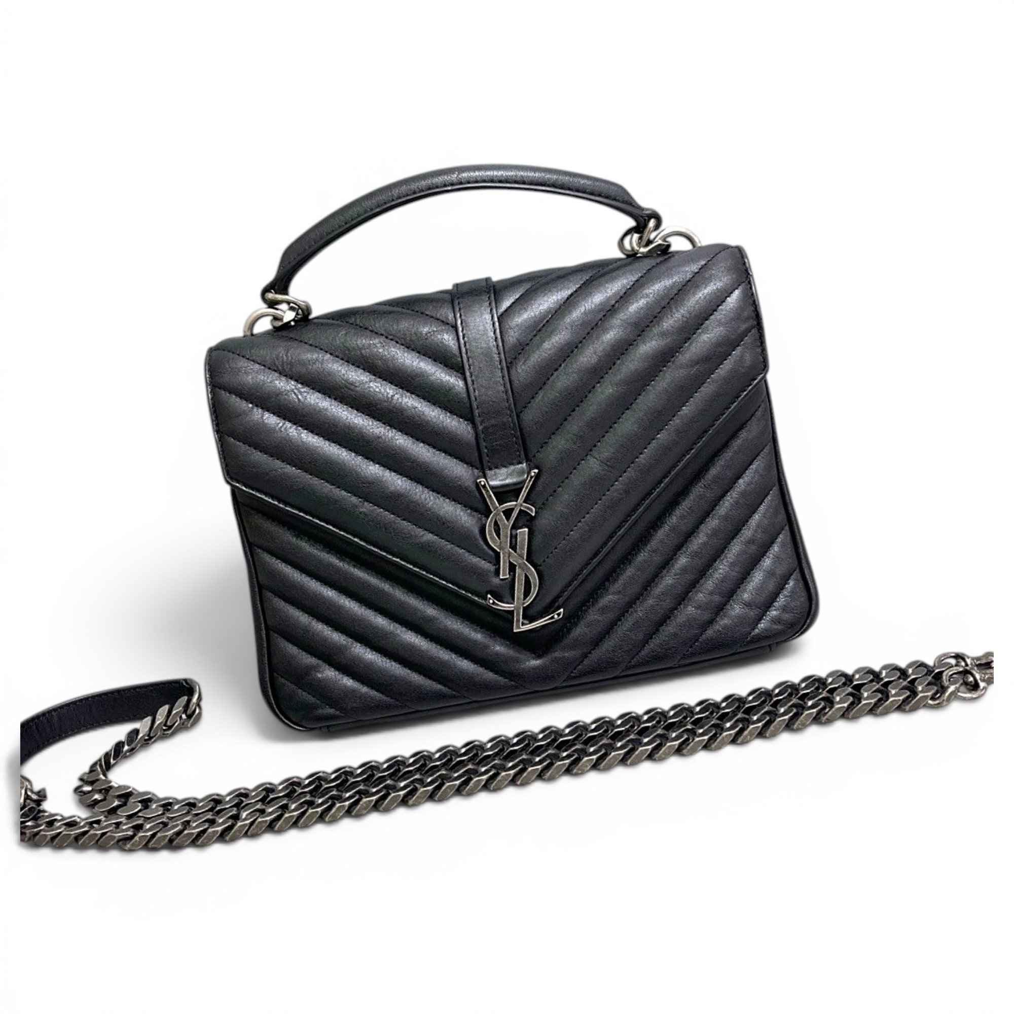 Saint Laurent Collége monogramme leather handbag