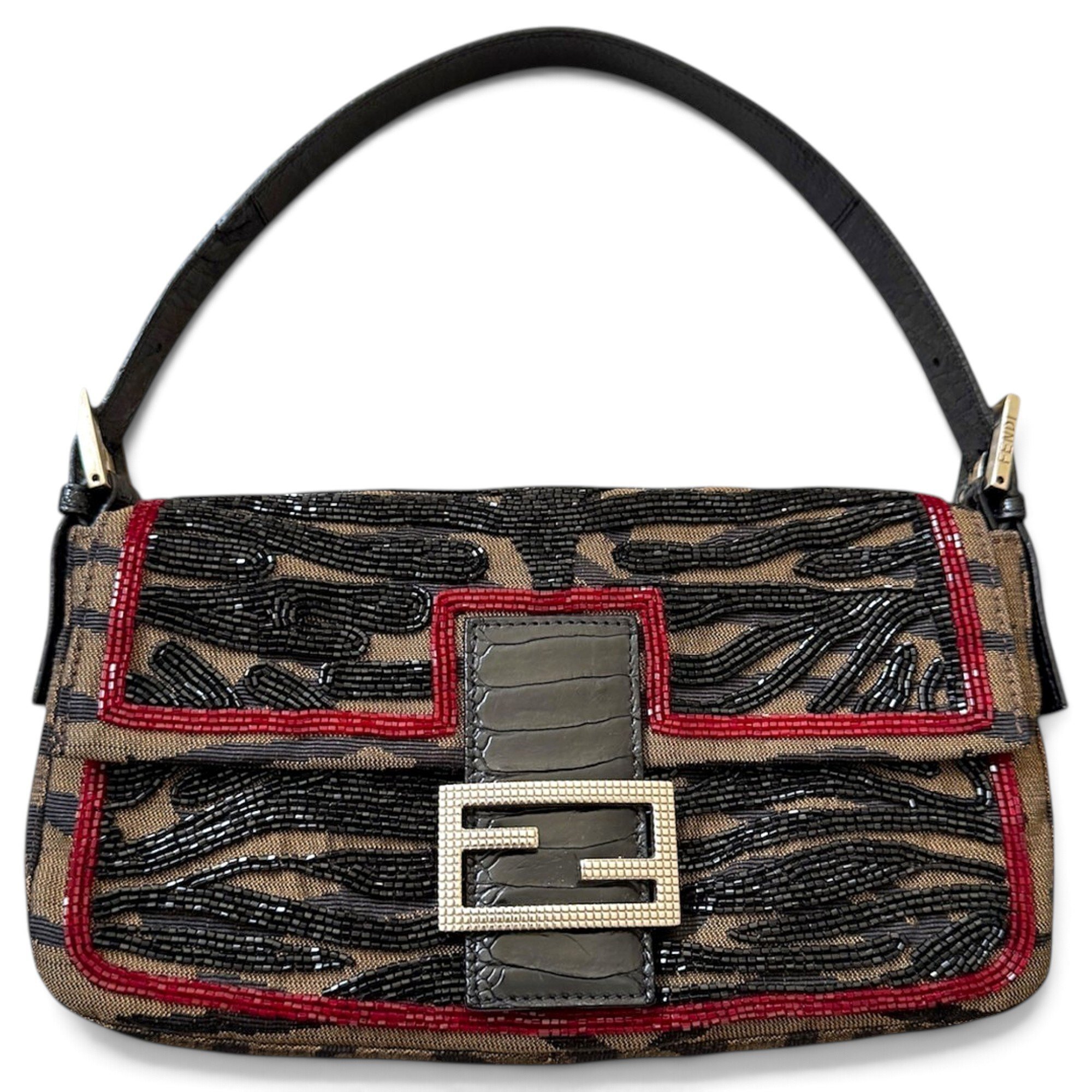 Baguette leather handbag