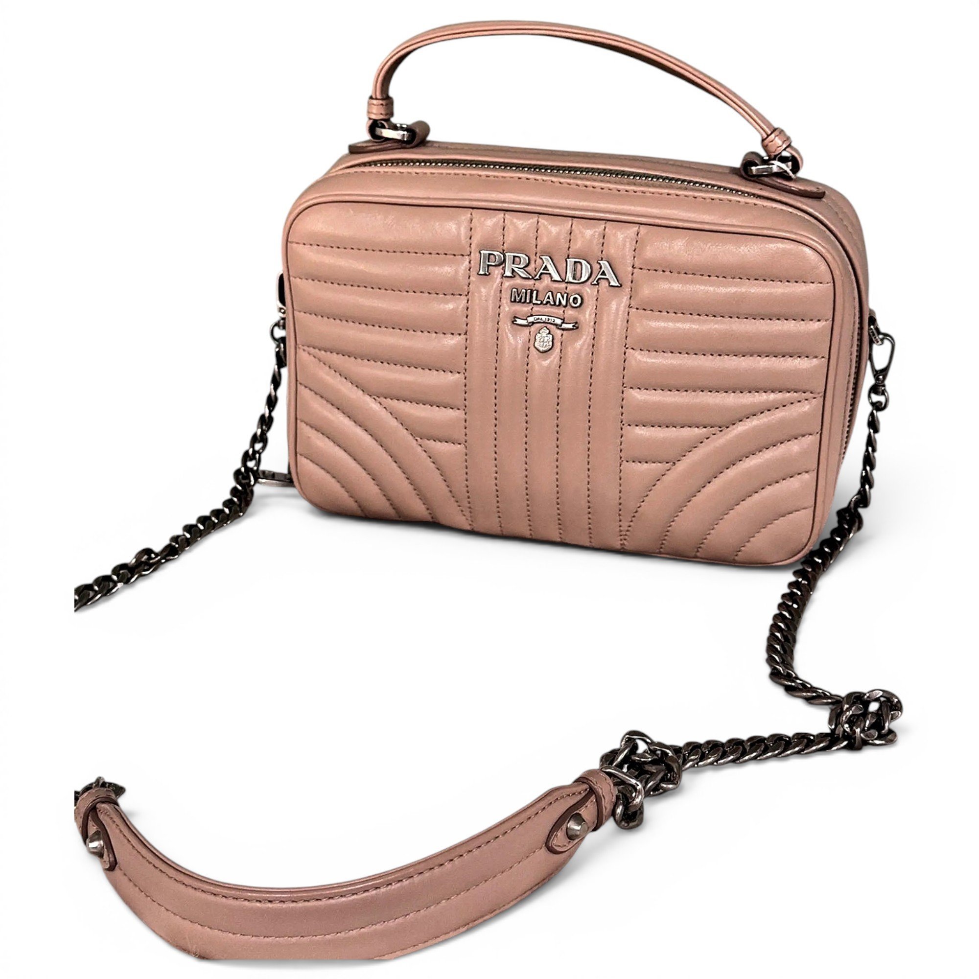Diagramme leather handbag