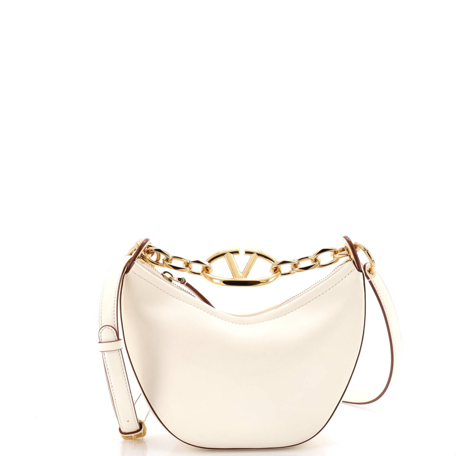 Valentino Garavani Vlogo Moon Hobo Leather Mini