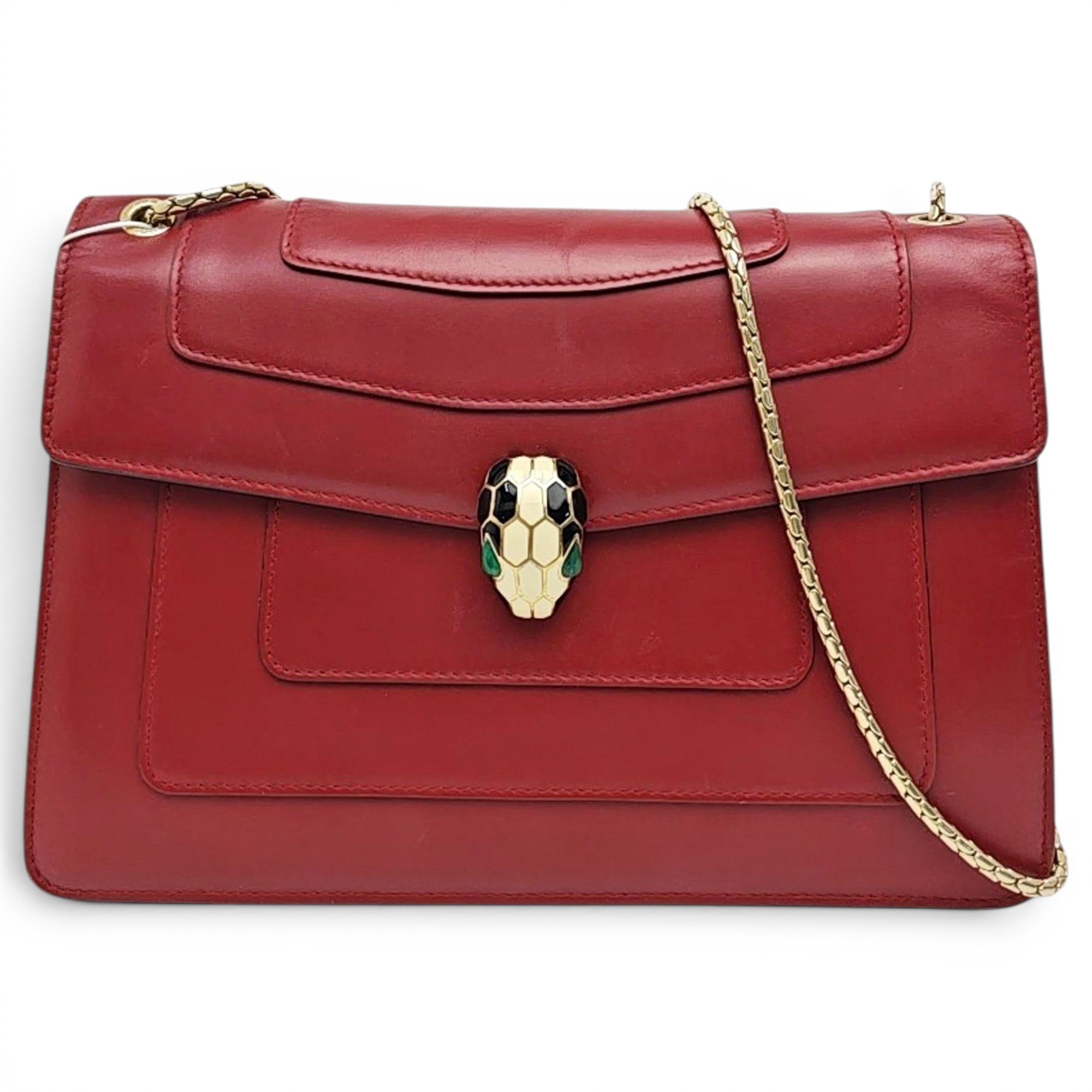 Serpenti leather handbag