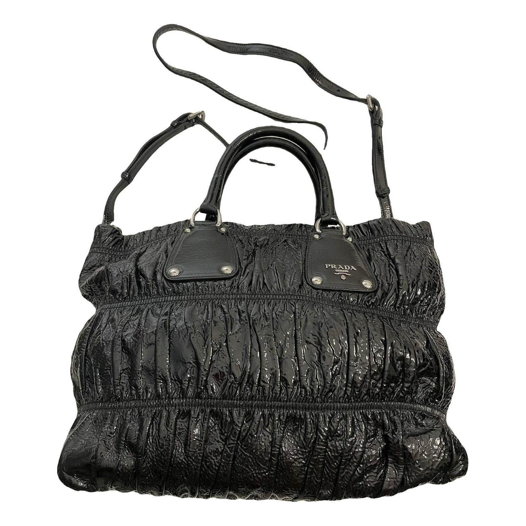 Bibliothèque patent leather tote
