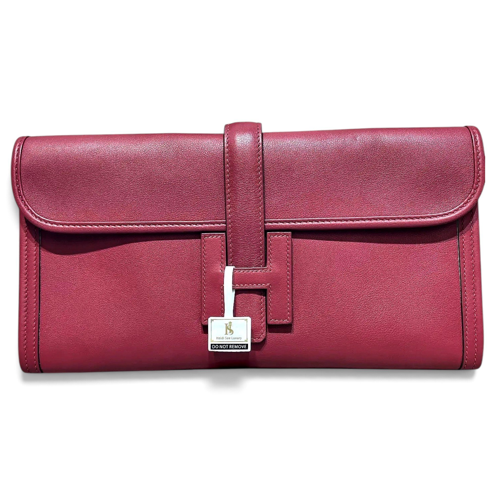 Jige leather clutch bag