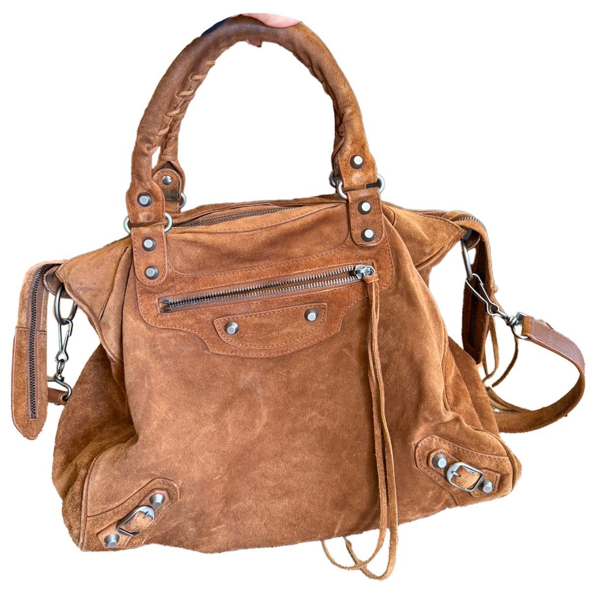 City leather handbag