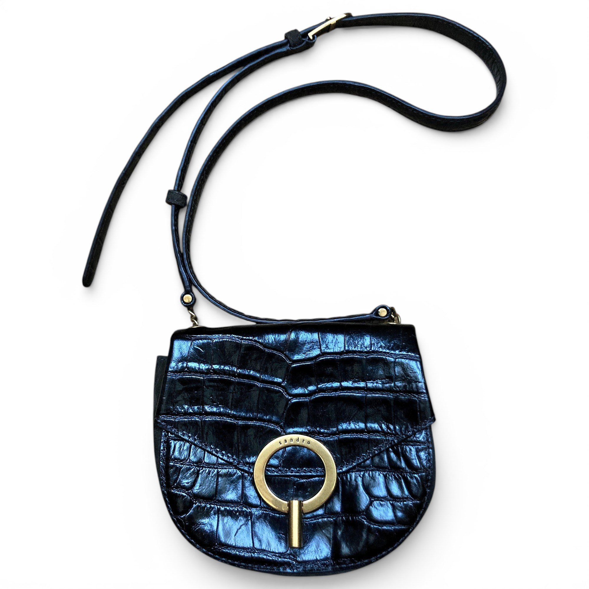 Sandro Leather crossbody bag
