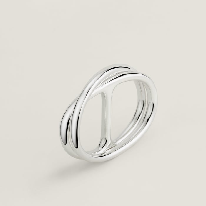 Sans Coloris Chaine d'Ancre Punk Double Ring