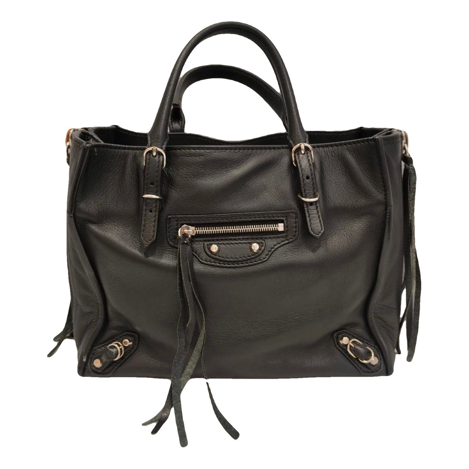 City leather handbag