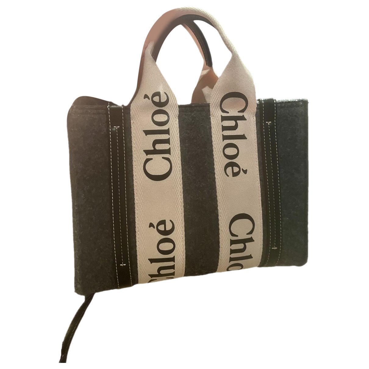 Woody wool tote