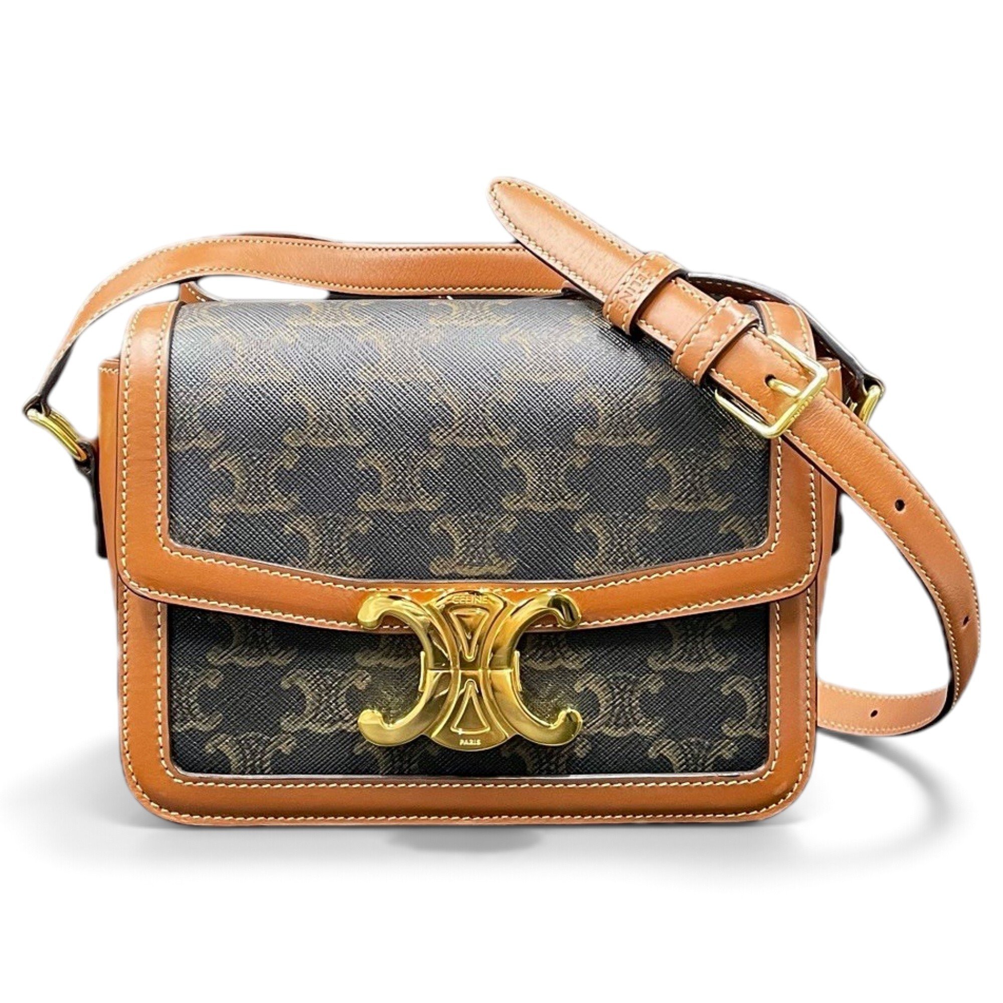 Triomphe leather handbag