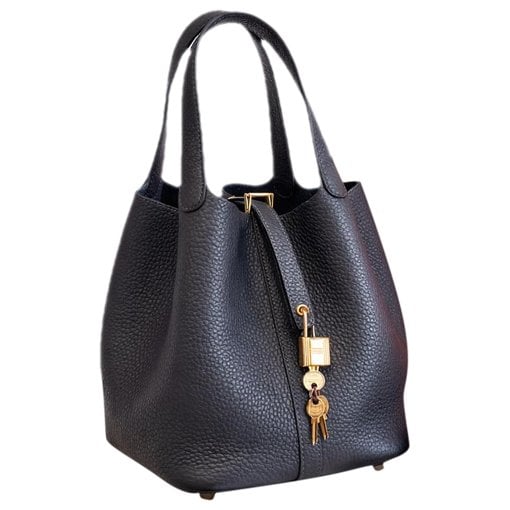 Picotin leather tote