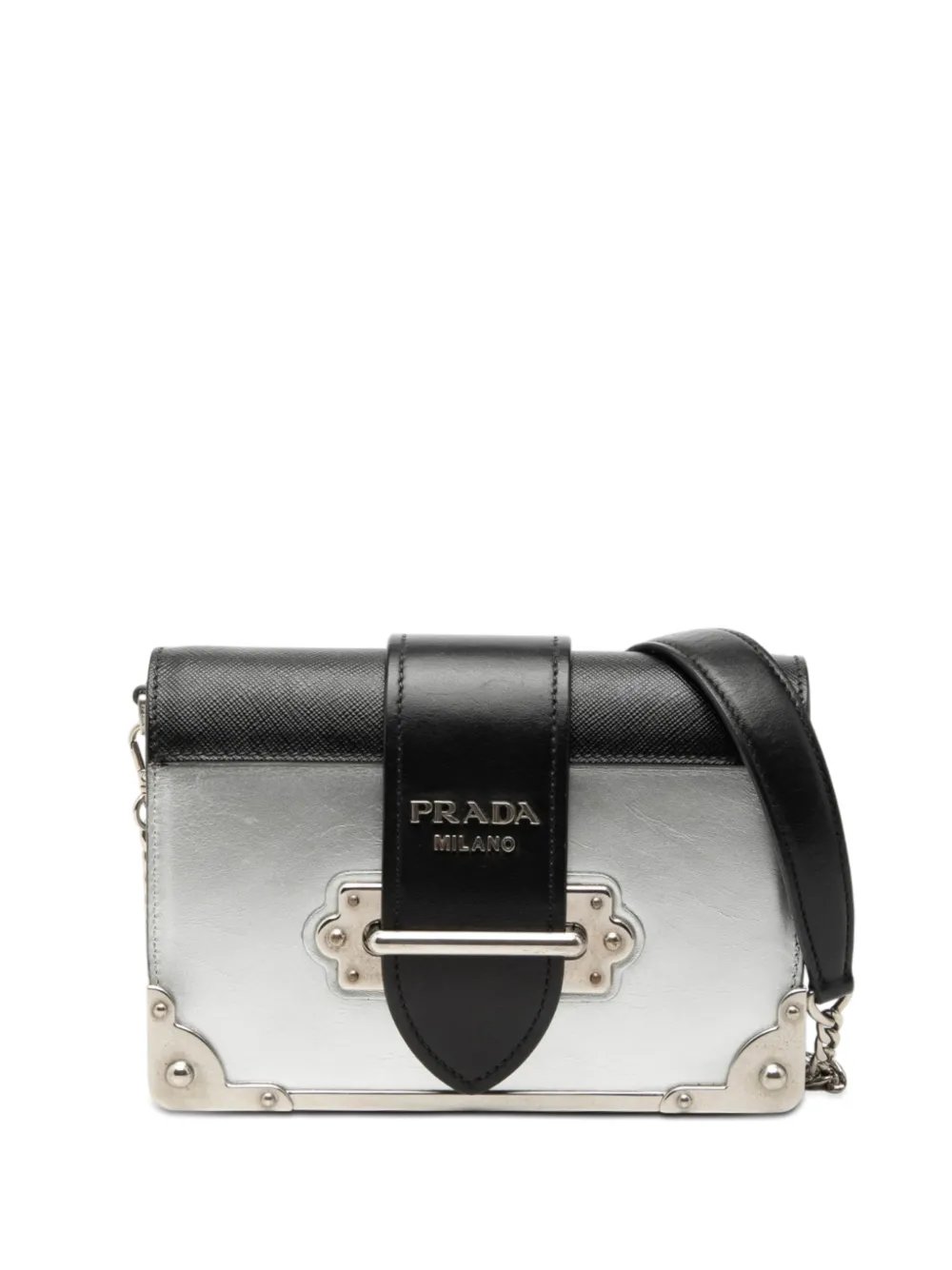 2010-2026 Saffiano Trimmed Metallic Vitello Cahier Bag crossbody bag