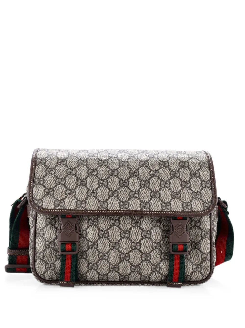 Web Buckle Messenger Bag GG Coated Canvas Small crossbody bag