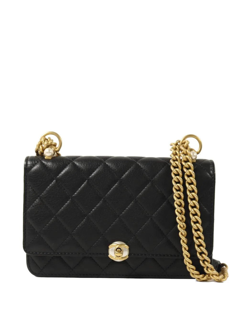 CC quilted calfskin shoulder bag