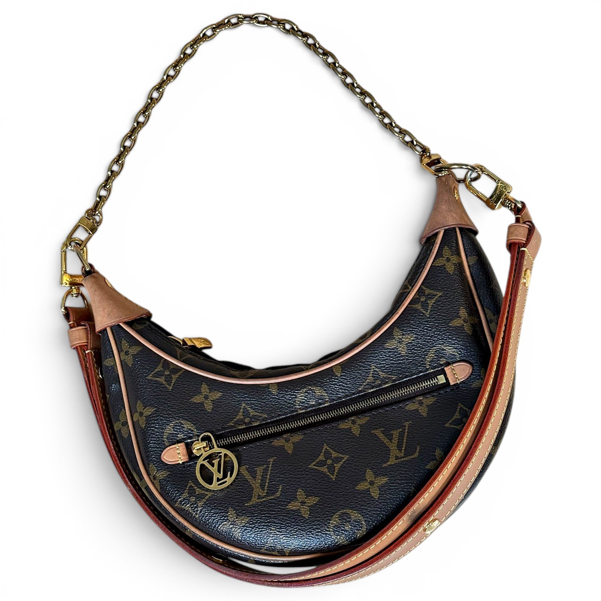 Loop leather handbag