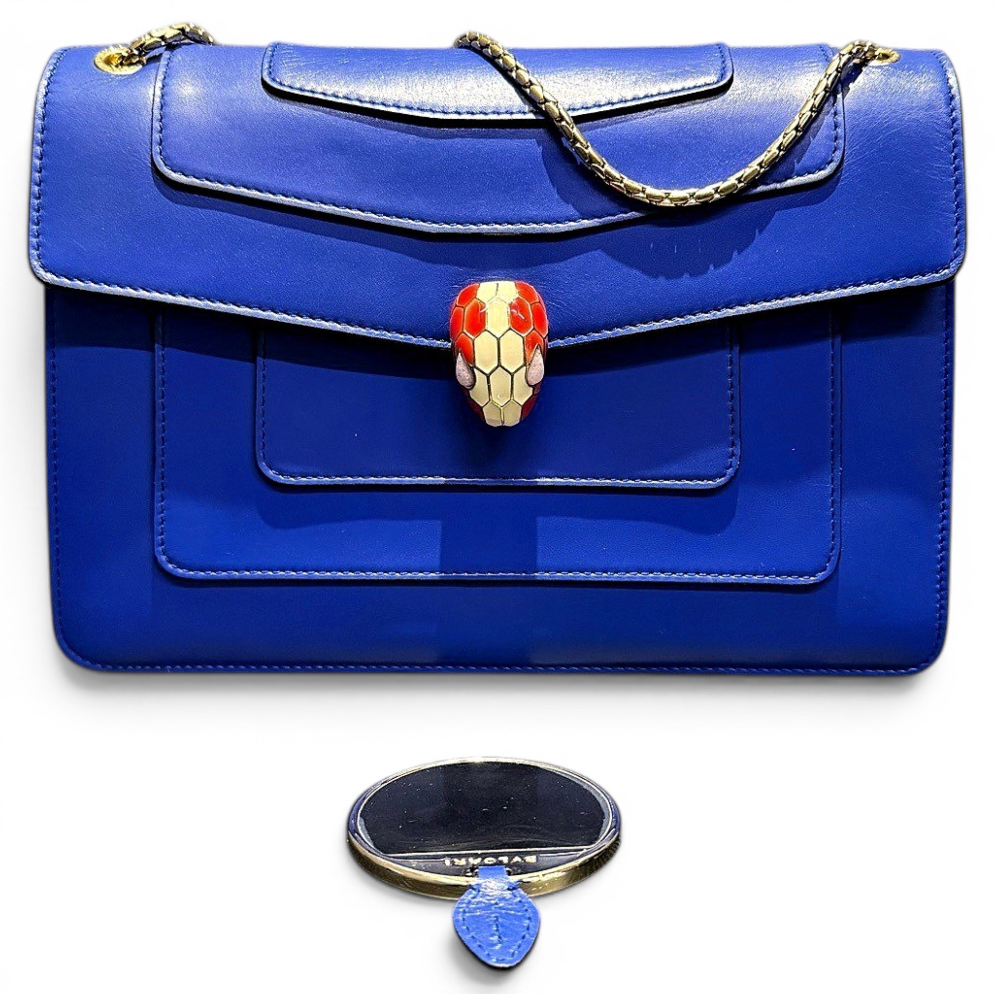 Serpenti leather handbag