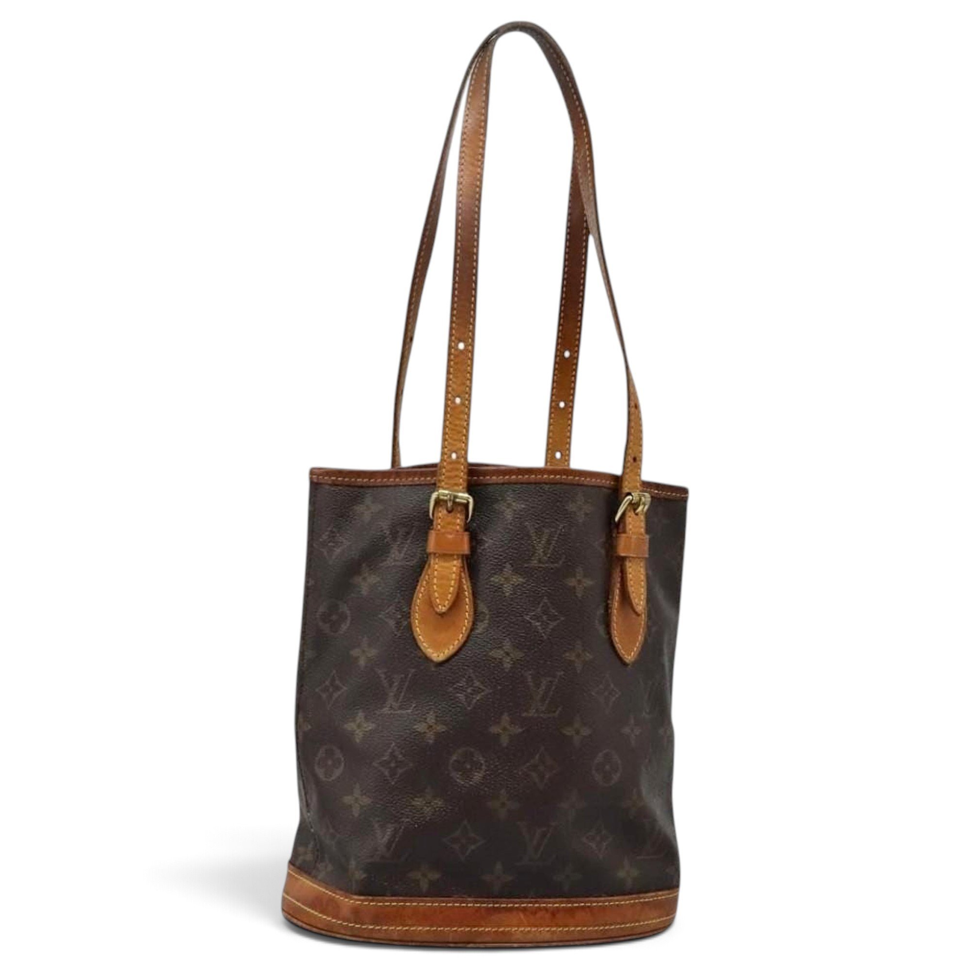 Bucket leather handbag