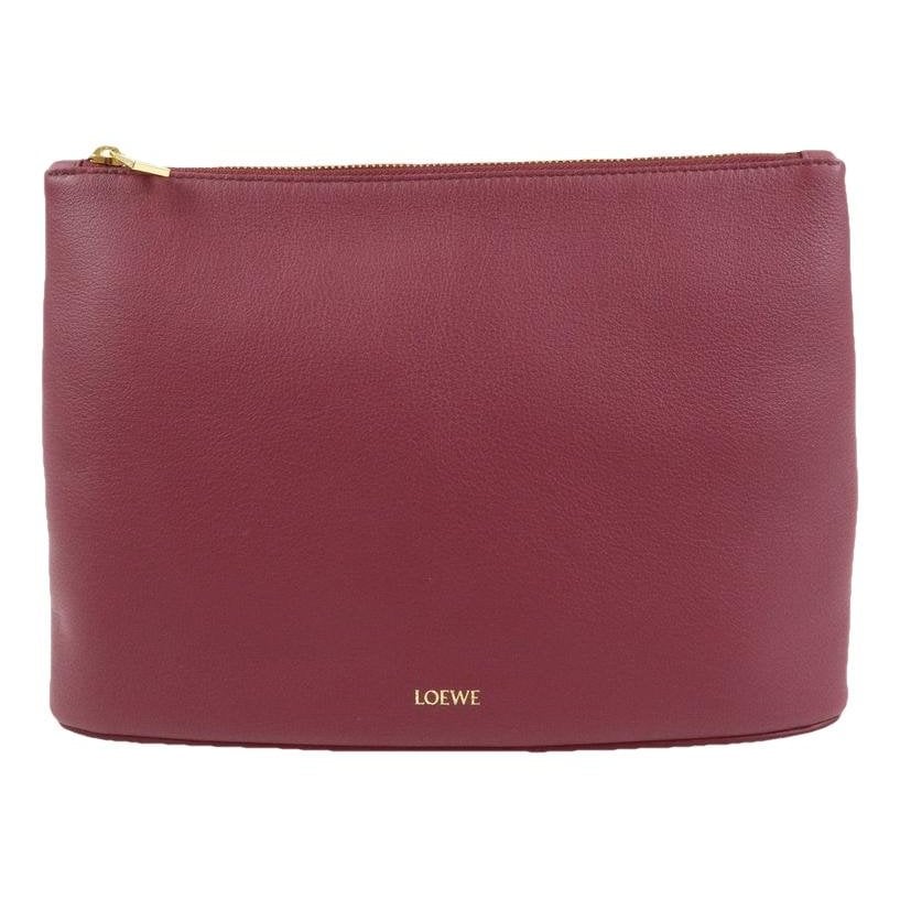 Leather clutch bag