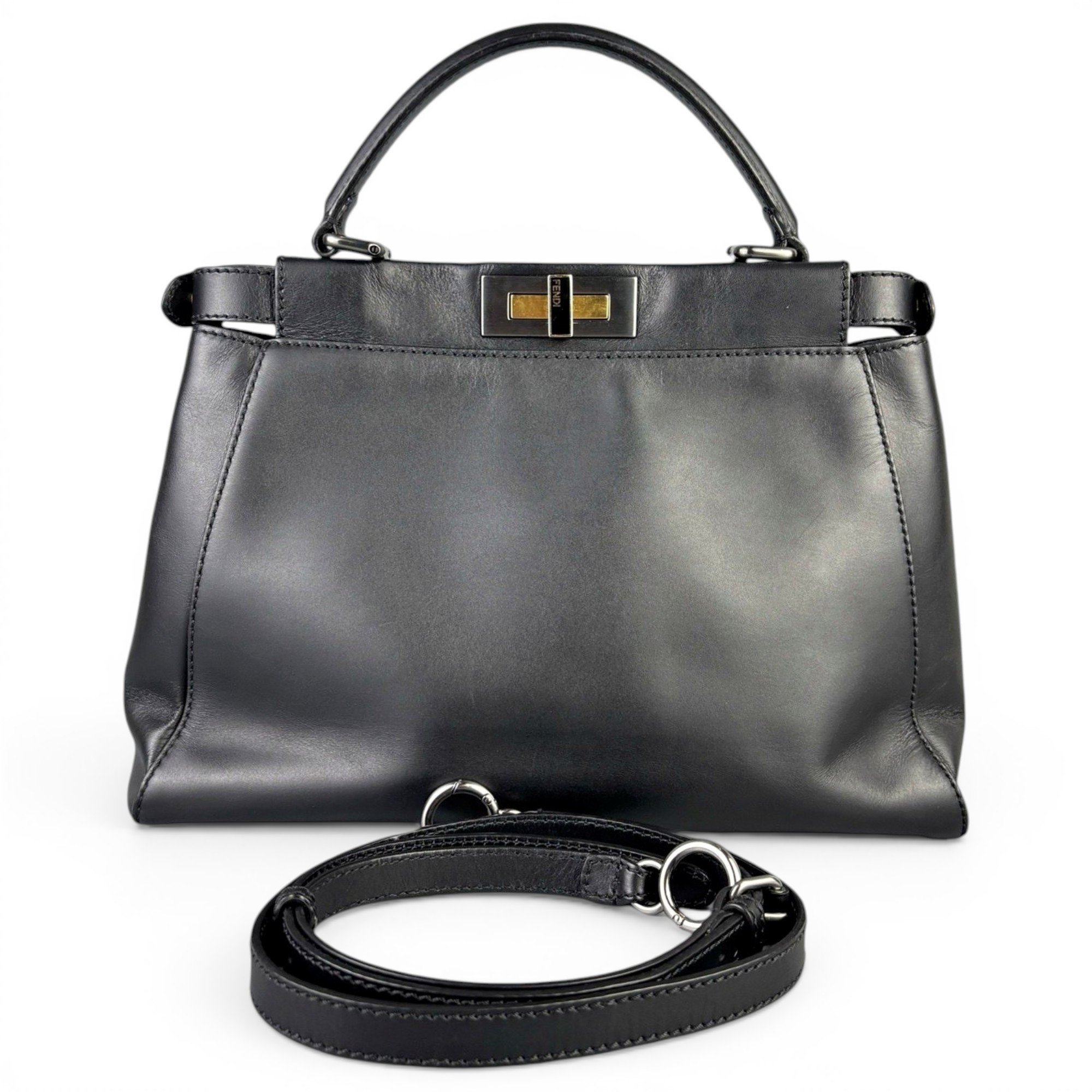 Peekaboo leather handbag