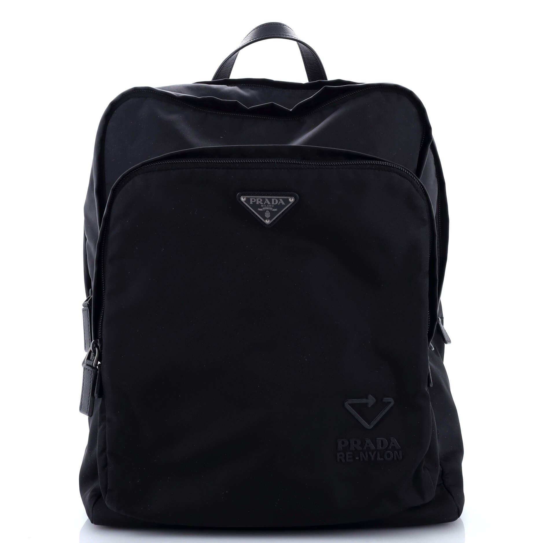 Prada Front Pocket Zip Backpack Re-Nylon