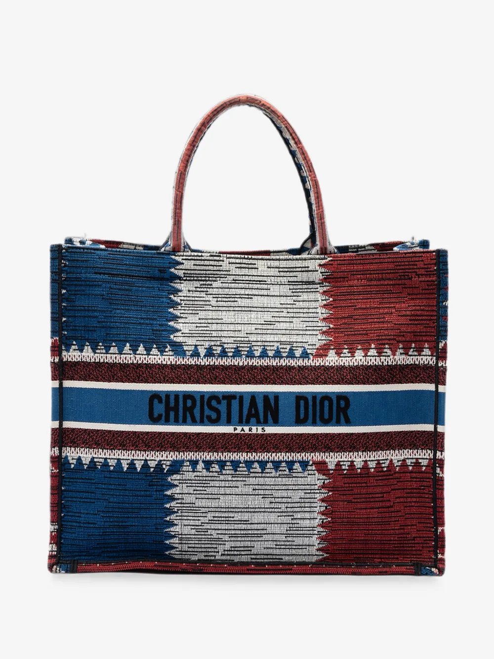 2019 Large Canvas French Flag Book tote bag