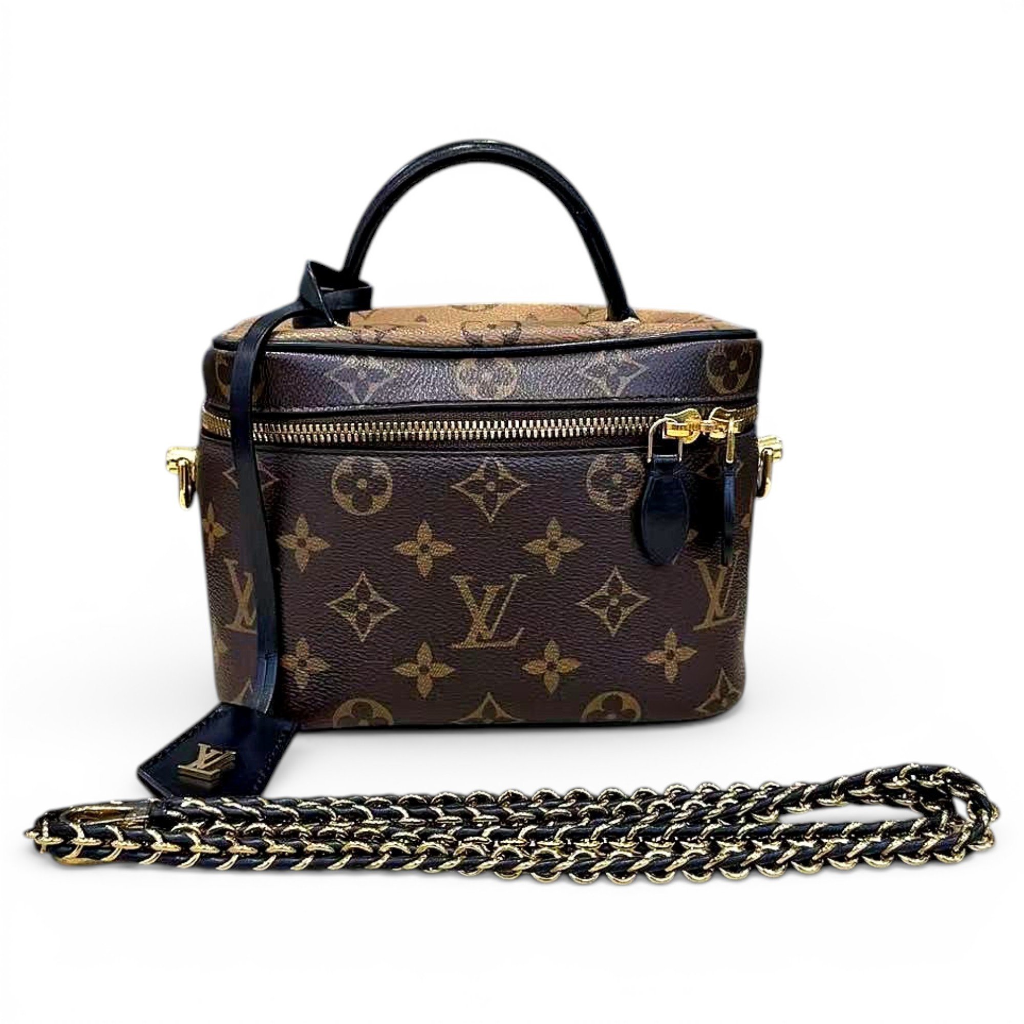 Vanity leather handbag