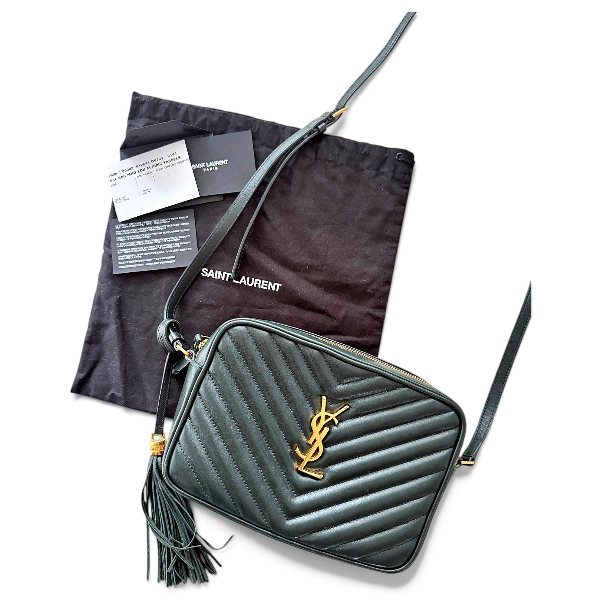 Camera Lou leather crossbody bag