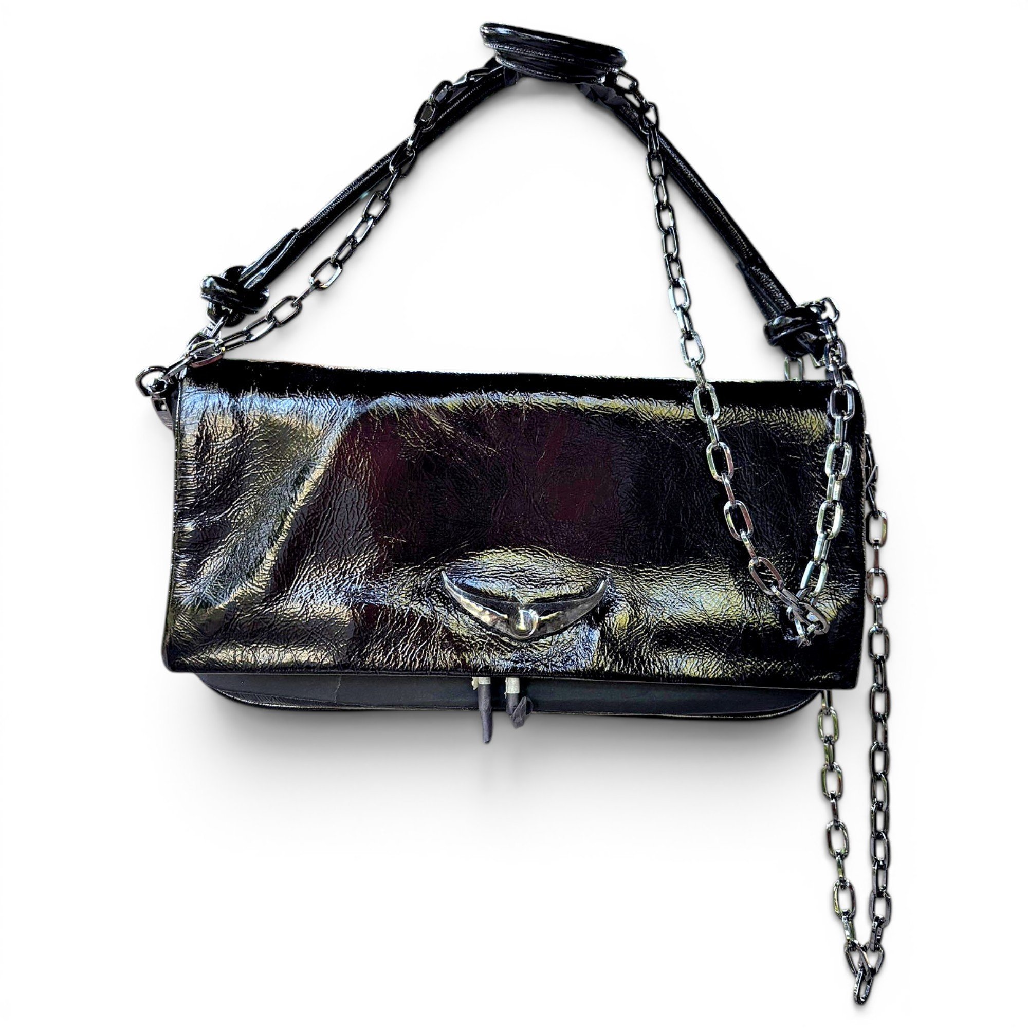 Rock patent leather crossbody bag