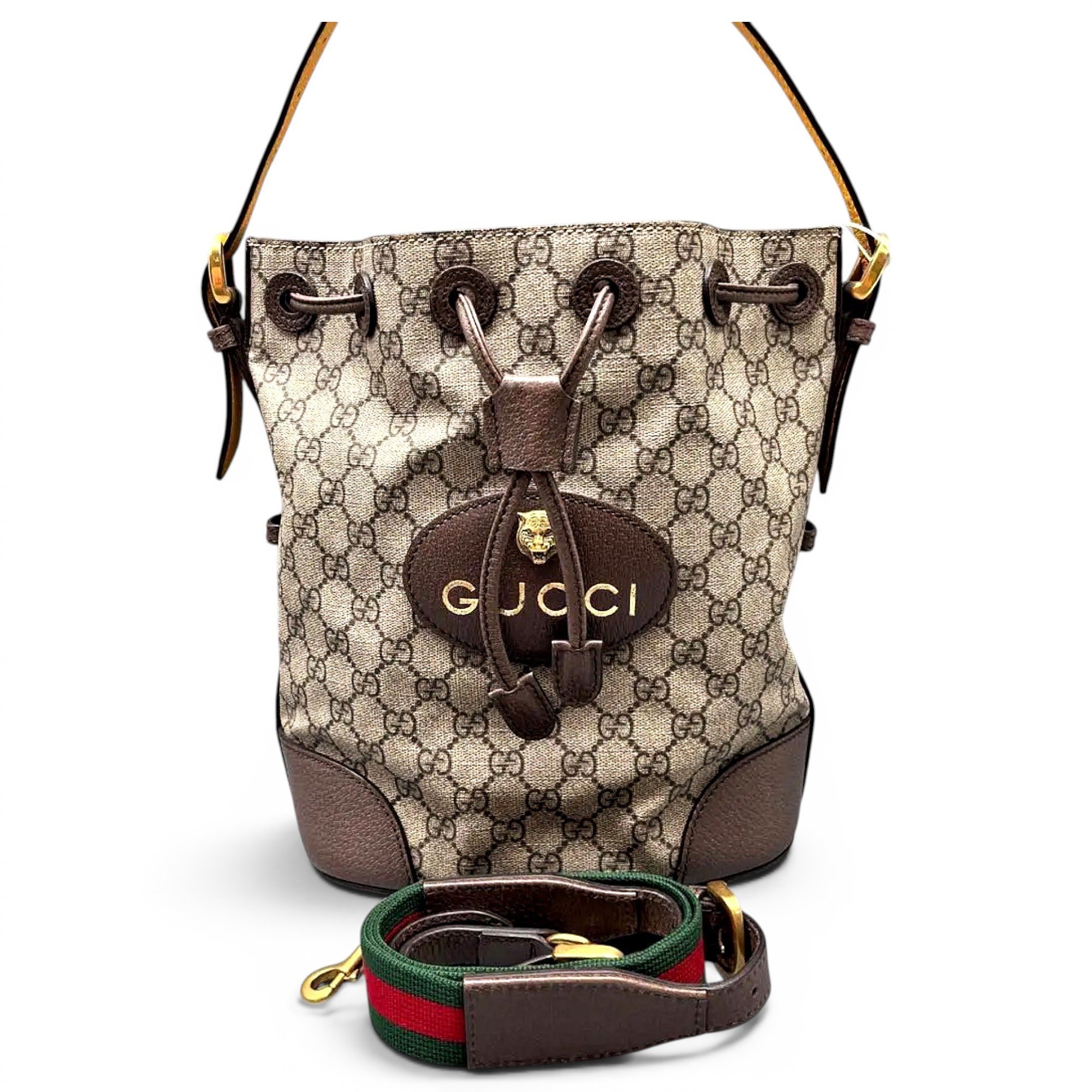 Ophidia Bucket vinyl crossbody bag