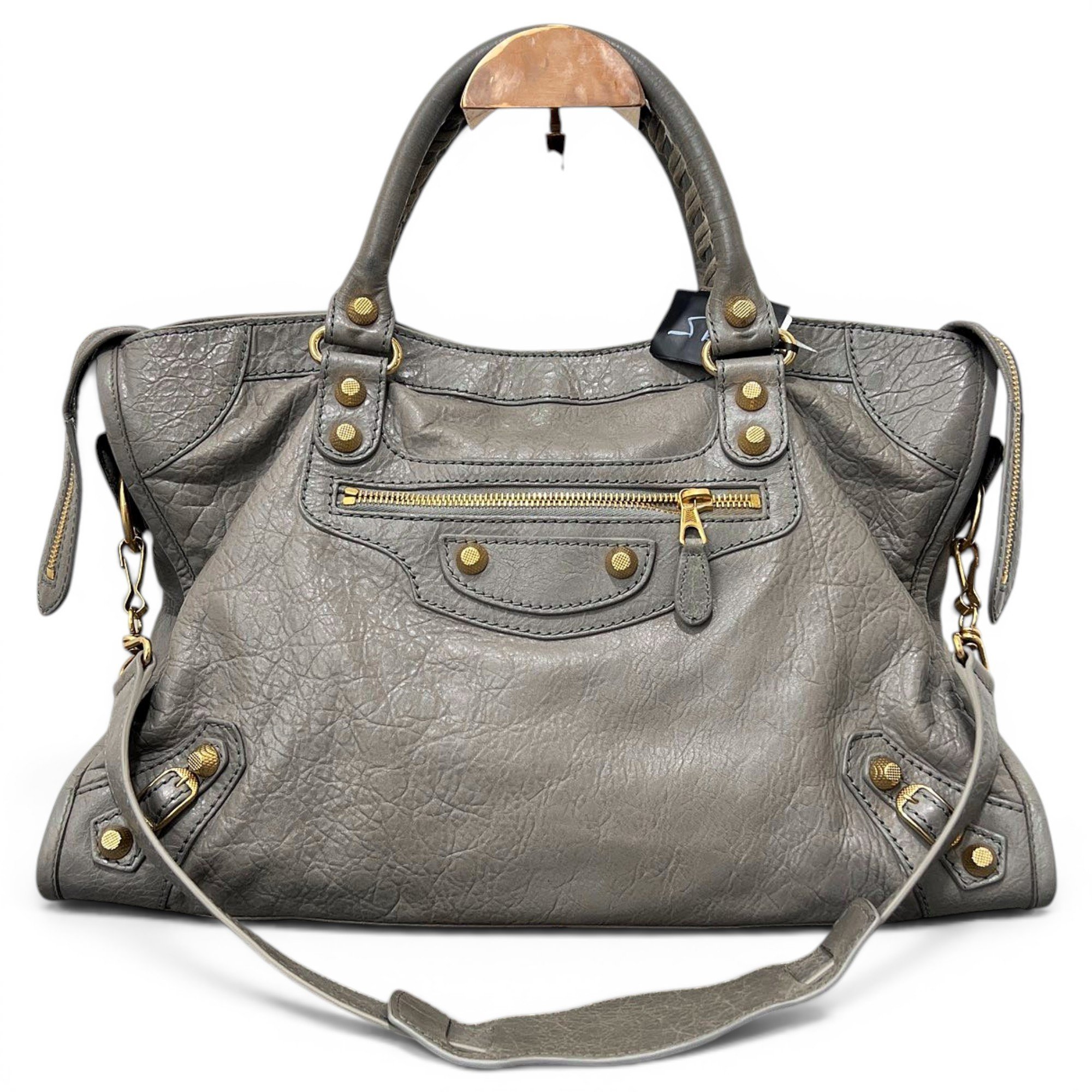City leather handbag