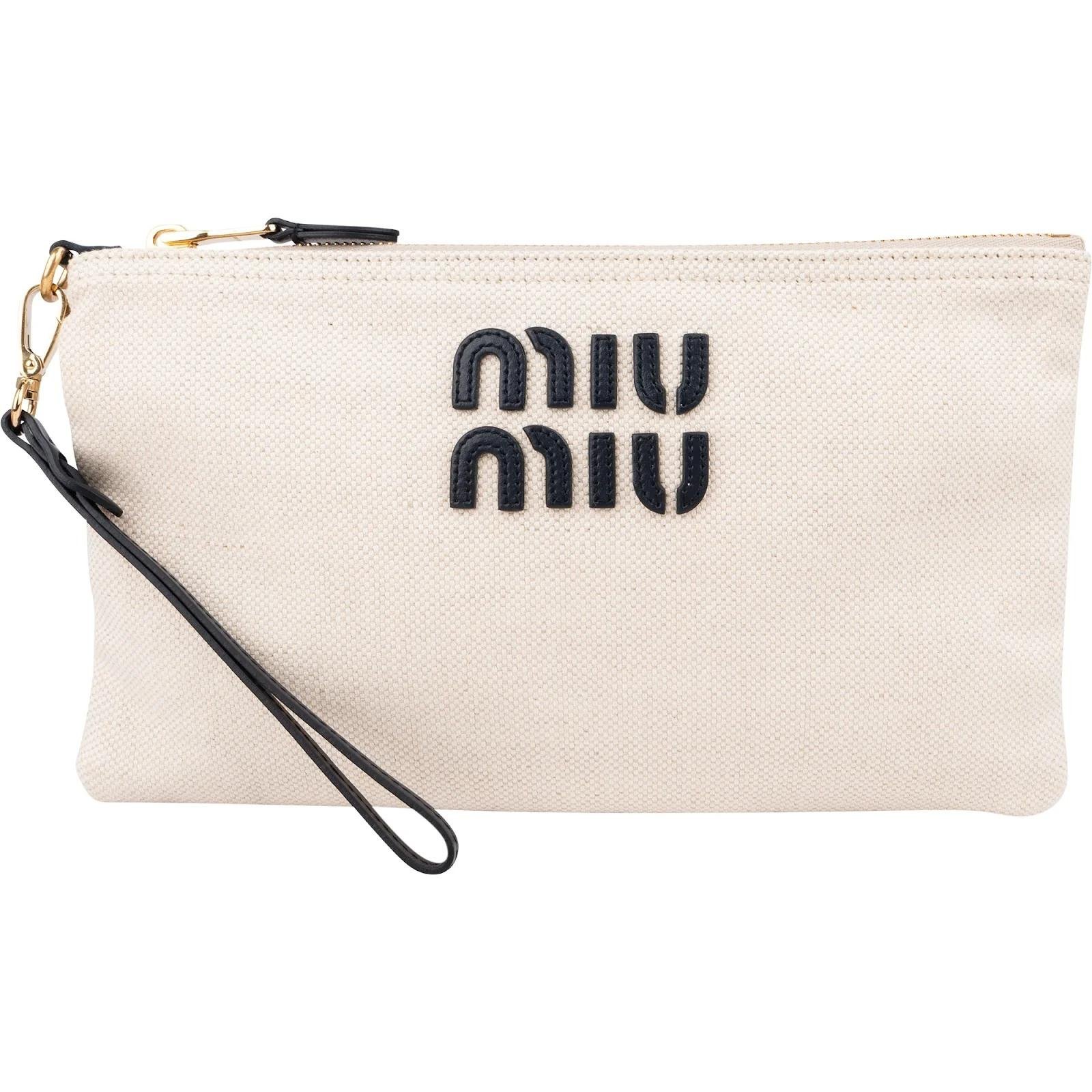 Leather clutch bag