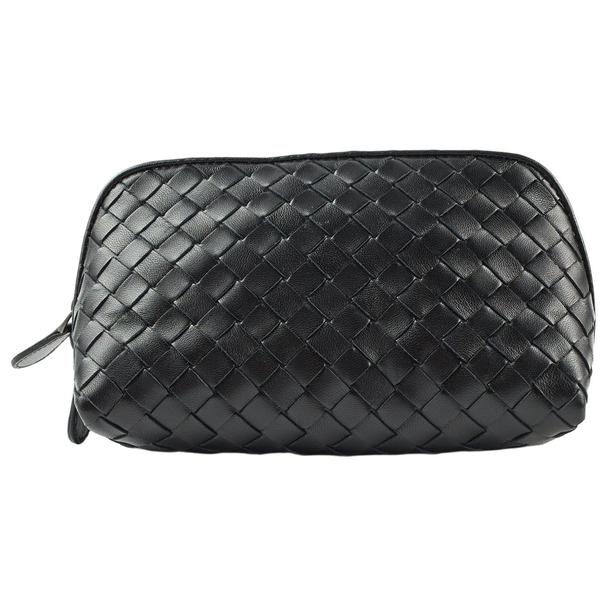 Leather clutch bag
