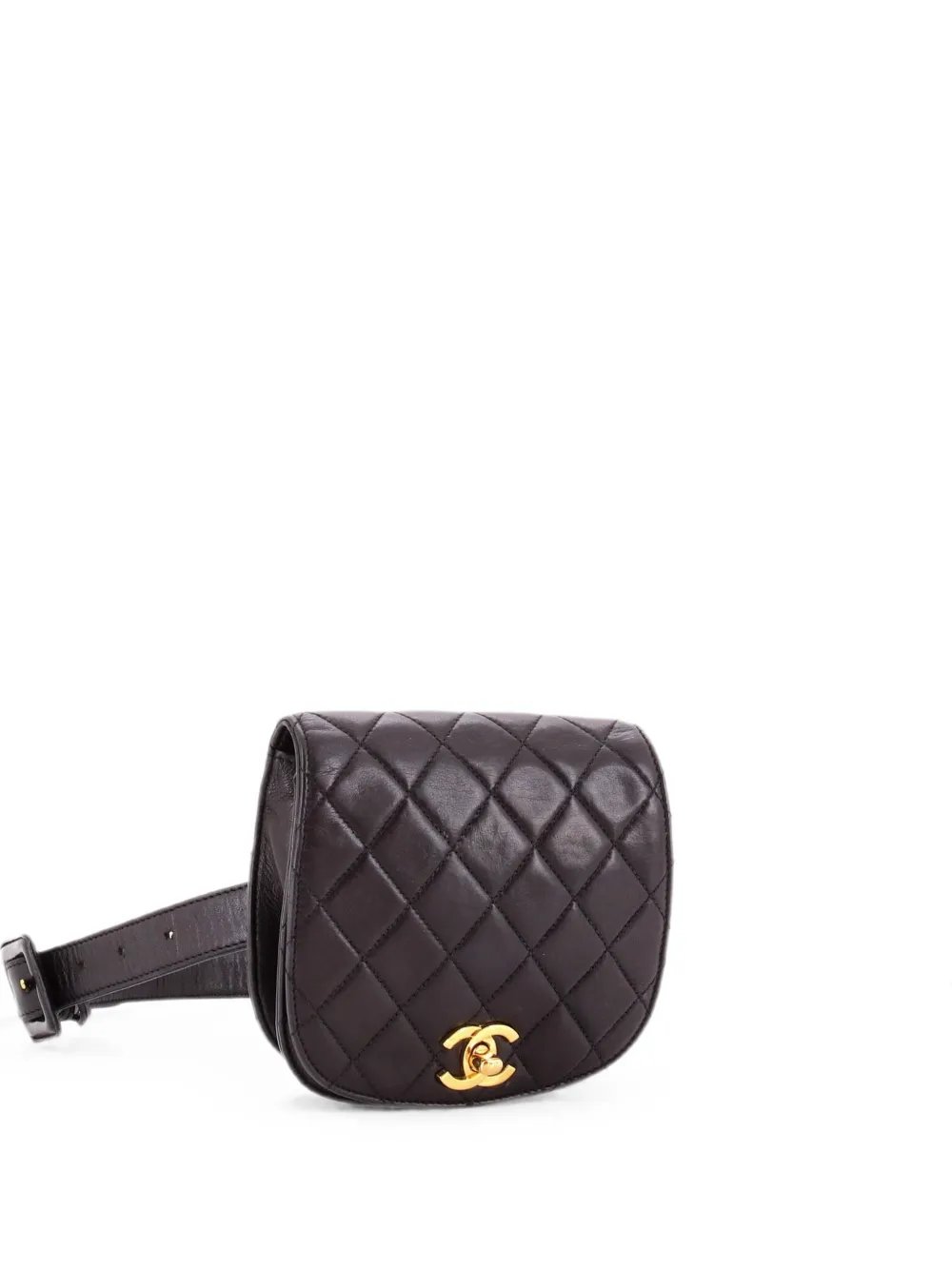 Flap Quilted Leather Small belt bag