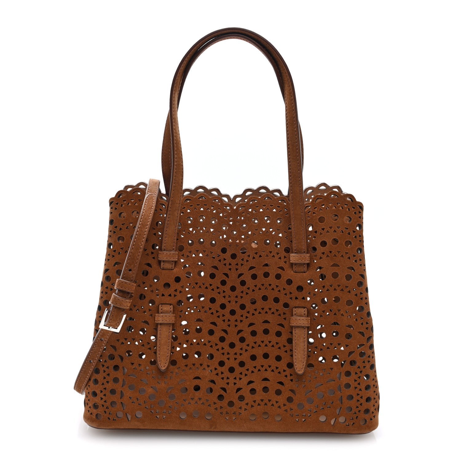 Alaia Alaia Nubuck Vienne Wave Mina 25 Bag Terre d'Ombre