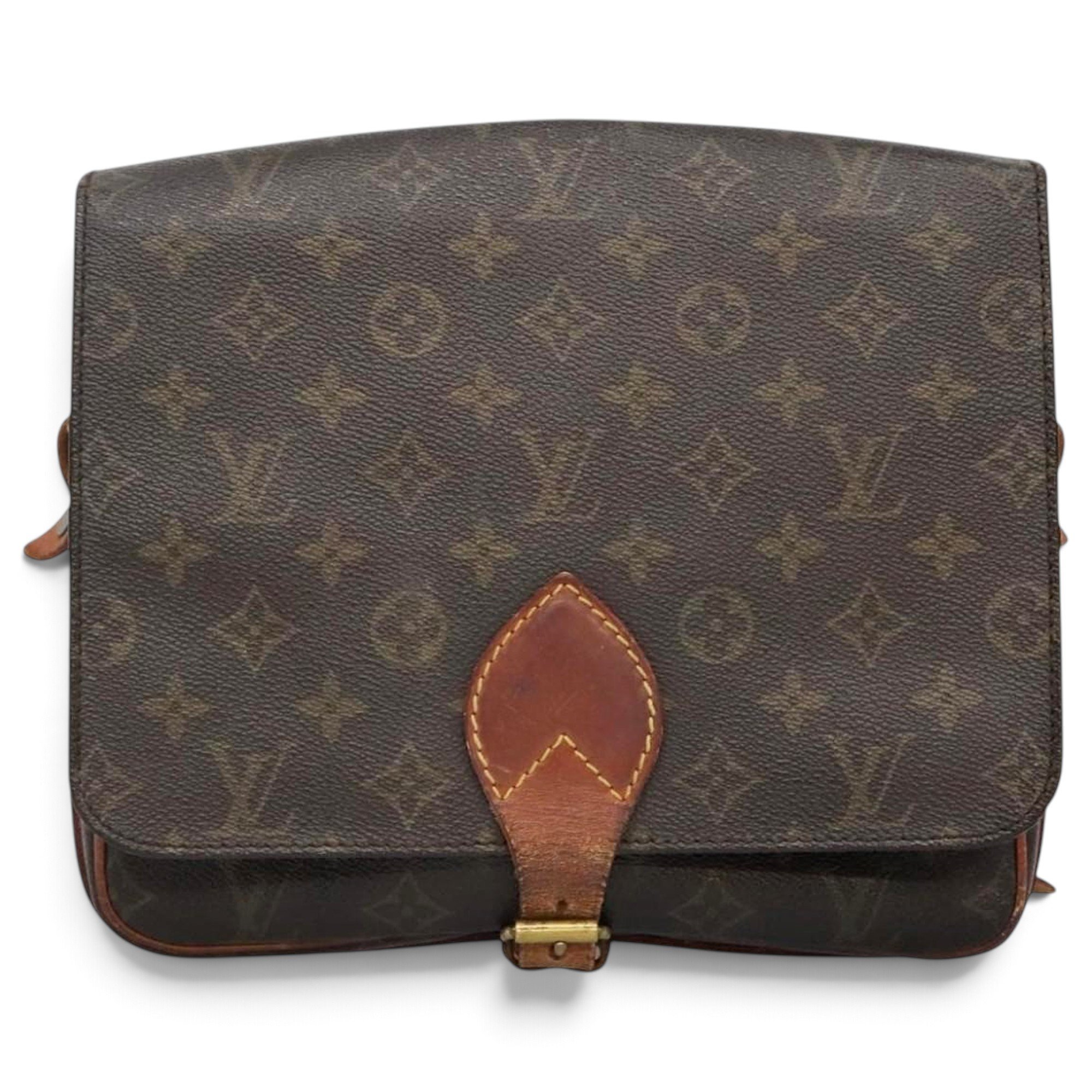 Cartouchière leather handbag