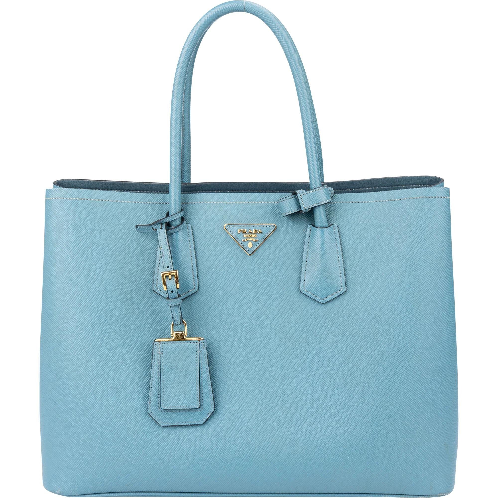 Double leather handbag