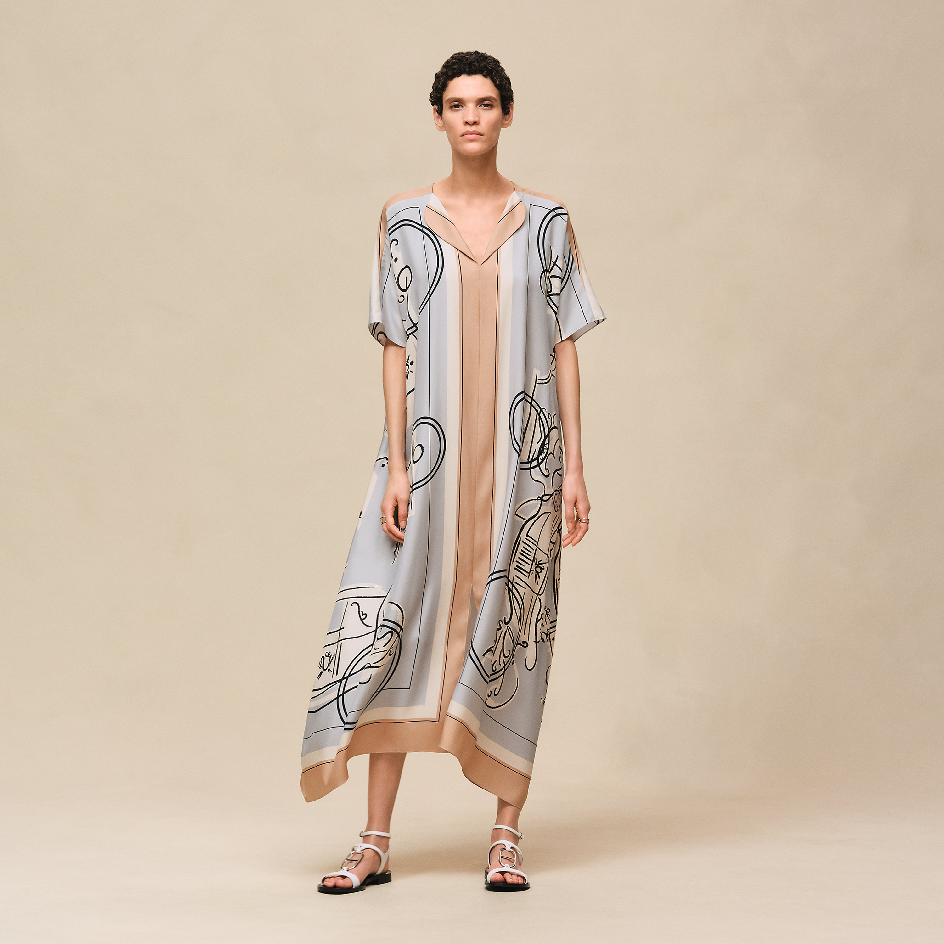 "Ex-Libris a Main Levee" caftan